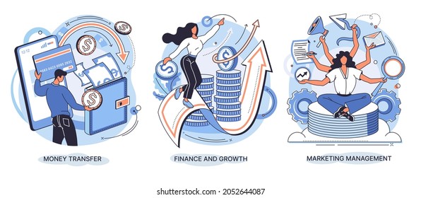 Money transfer, finance and growth, marketing management. Investments and bonds, cash flow, money slot, mutual fund, finance abstract metaphor. Money investing, financier analyzing stock market profit