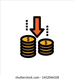 Money, Transfer, Fund, Analysis  Flat Color Icon. Vector icon banner Template