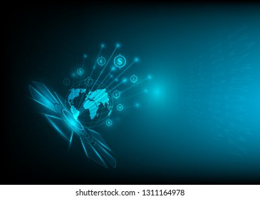 Money transfer. Global Currency. Stock Exchange. Stock illustration