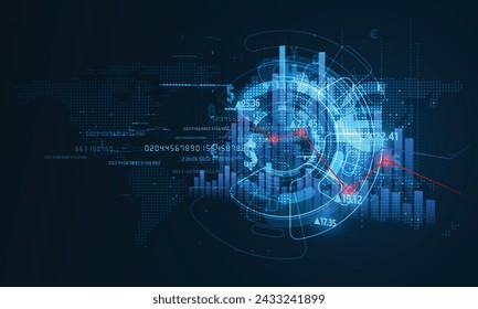 Money transfer. Global Currency. Stock Exchange. Stock vector illustration.