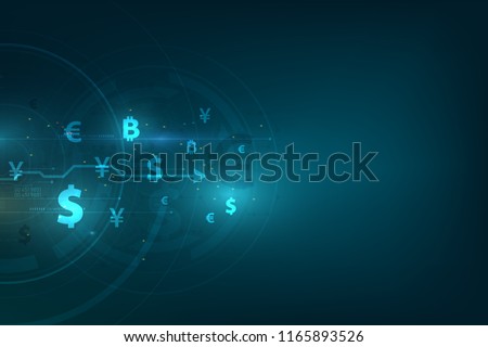 Money transfer. Global Currency. Stock Exchange. Stock vector illustration.