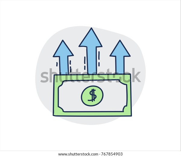 Money Transfer Hand Drawn Icon Vector Stock Vector Royalty - 