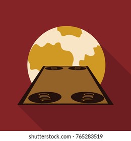 Money transfer icon. Around the globe money transfer vector. Money revolves around glove. Fast money transfer icon. Transfer icon.