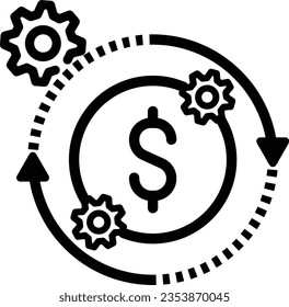 money transfer icon, arrow financial usd dollar mark sale vector