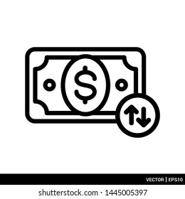 Money transfer icon. Business Vector illustration. EPS 10