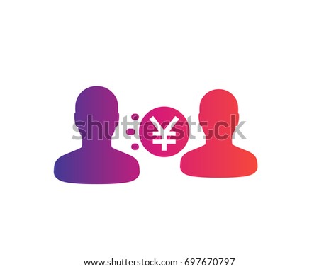 Money Transfer Icon Chinese Yuan Stock Vector Royalty Free - 