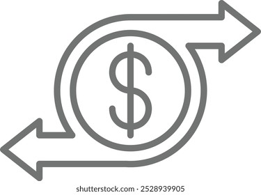 Diseño de icono de transferencia de dinero para el Uso comercial personal