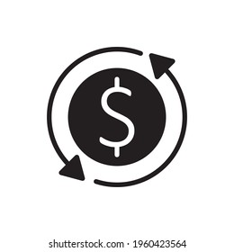Money Transfer Icon Design Vector Template Illustration
