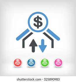 Money transfer icon - Dollars