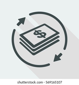 Money transfer icon - Dollars