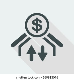 Money transfer icon - Dollars
