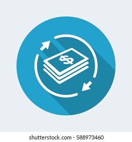 Money transfer icon - Dollars