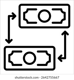 Elemento De Ícone De Transferência De Dinheiro Para Design