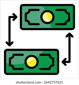Elemento De Ícone De Transferência De Dinheiro Para Design