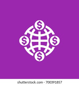money transfer icon, global payments