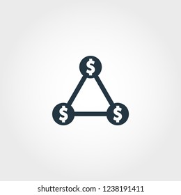 Money Transfer icon. Monochrome design style from money collection. For UX and UI usage.