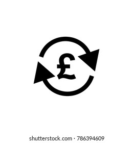 Money transfer icon, pound