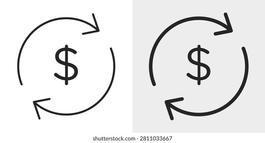 Money Transfer Icon represents secure fund transfers, digital payments, and financial transactions.