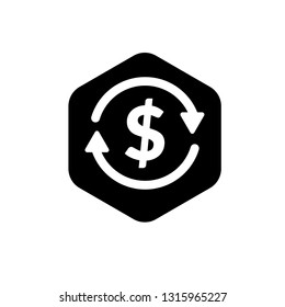 money transfer icon and shield