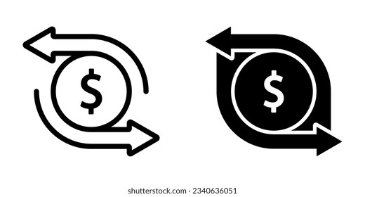 Money Transfer icon. sign for mobile concept and web design. vector illustration