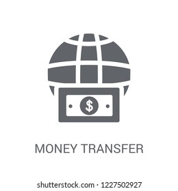 Money transfer icon. Trendy Money transfer logo concept on white background from e-commerce and payment collection. Suitable for use on web apps, mobile apps and print media.