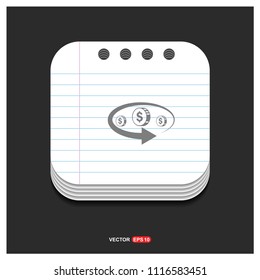 Money Transfer Icon - vector icon
