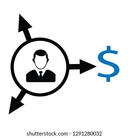Money transfer icon - Vector