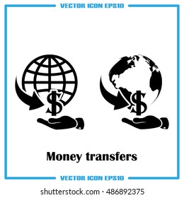 money transfer icon vector