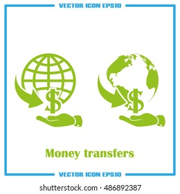 money transfer icon vector