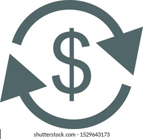 Money Transfer Icon. Vector Illustration