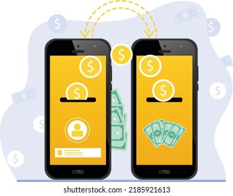 Icono de transferencia de dinero Ilustración vectorial
