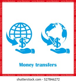 money transfer icon vector illustration eps10.