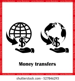 money transfer icon vector illustration eps10.