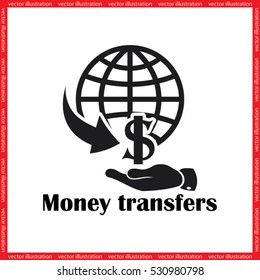 money transfer icon vector illustration eps10.