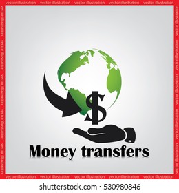 money transfer icon vector illustration eps10.