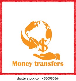 money transfer icon vector illustration eps10.