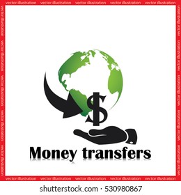 money transfer icon vector illustration eps10.