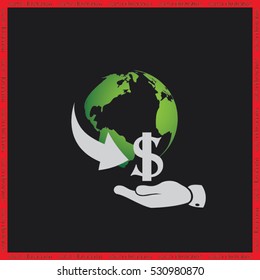 money transfer icon vector illustration eps10.