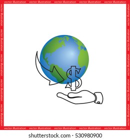 money transfer icon vector illustration eps10.
