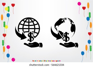 money transfer icon vector illustration eps10.