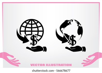money transfer icon vector illustration
