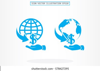 money transfer icon vector illustration.