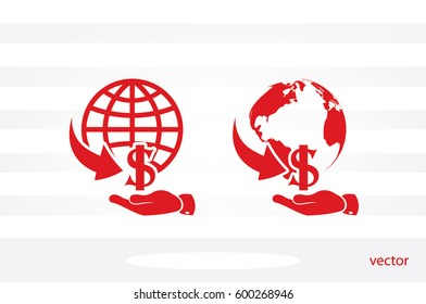 money transfer icon vector illustration eps10.
