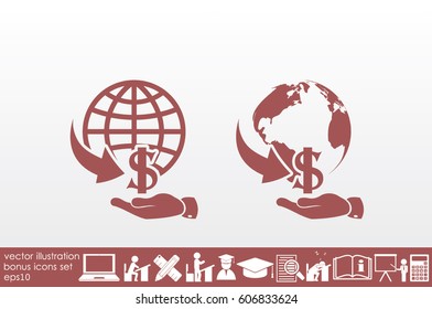 money transfer icon vector illustration eps10.