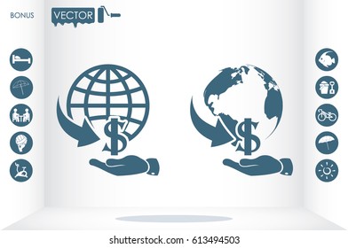 money transfer icon vector illustration eps10.