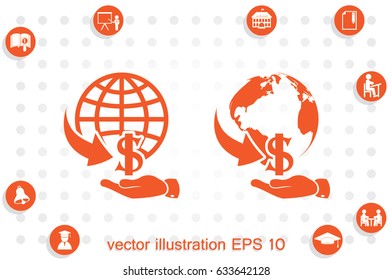 money transfer icon vector illustration eps10.