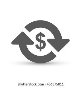 Money transfer Icon vector isolated on white background, for your design, logo, application, UI