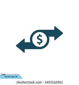 money transfer icon vector logo template