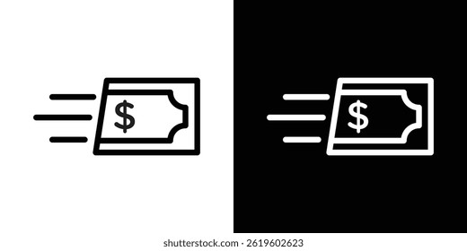 Money transfer icon Vector symbol in trendy flat style