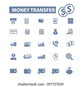 money transfer icons

